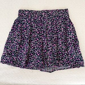 Forever 21 Navy/Purple Floral Skirt